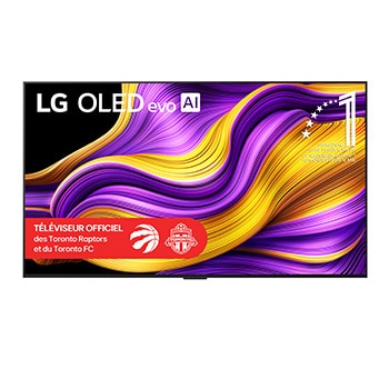 Vue avant de 97 pouces LG OLED evo AI G5 4K Smart TV 2025 OLED97G5WUA