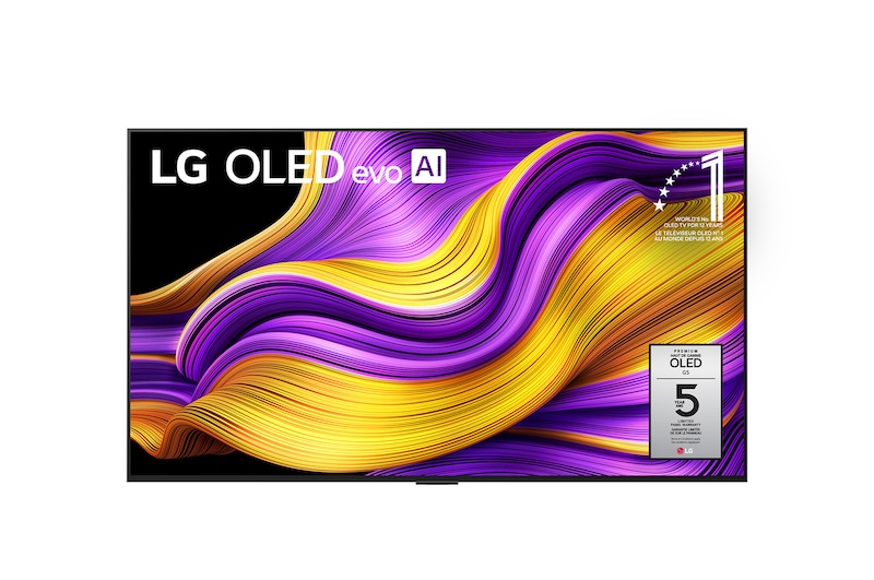 Vue arrière du téléviseur Smart TV LG OLED evo AI G5 4K.