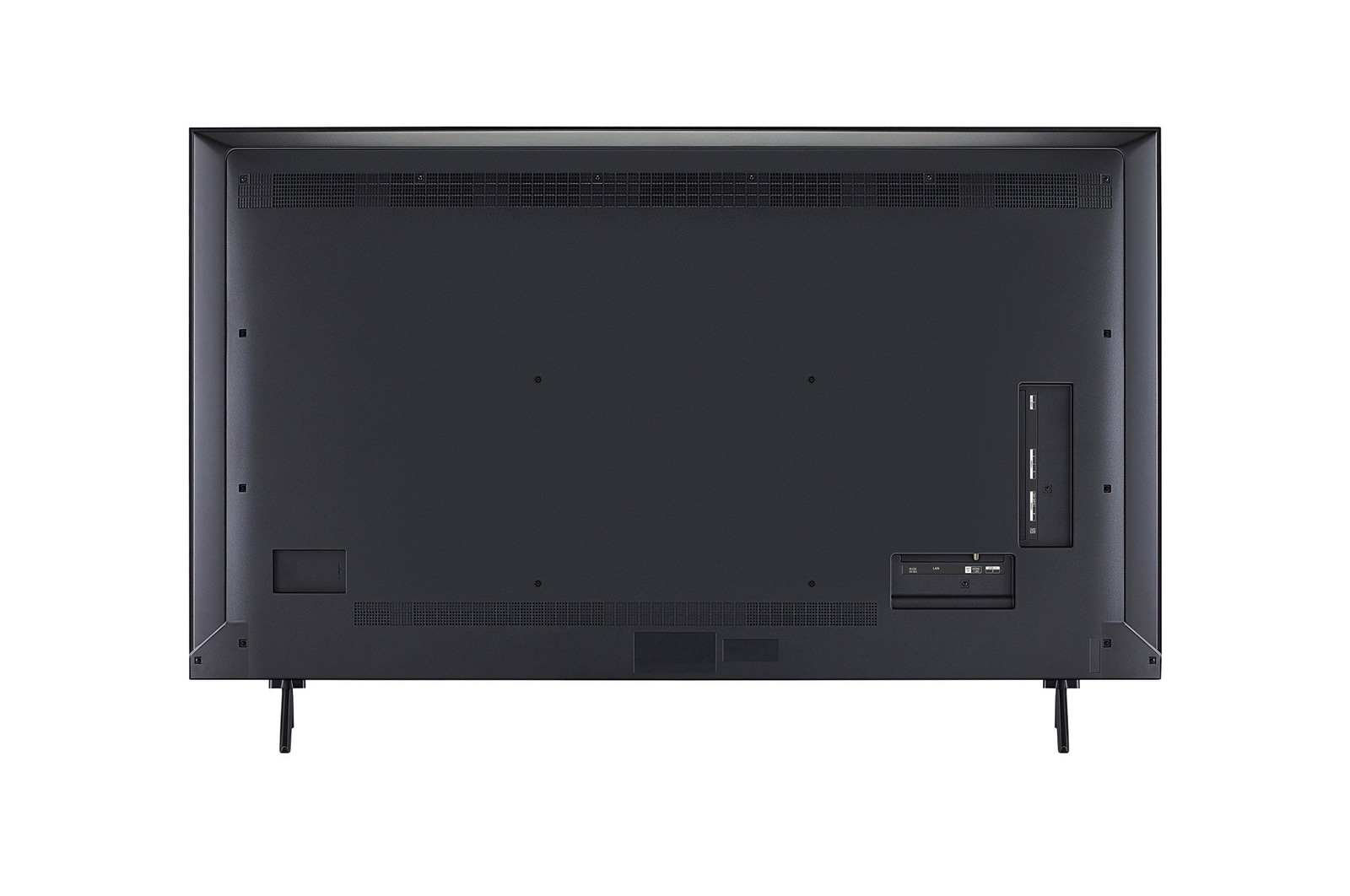 Vue arrière du téléviseur LG QNED evo qned91.