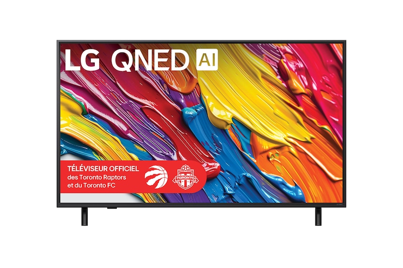 Vue de face de 50 pouces LG QNED AI QNED82 4K Smart TV 2025 50QNED82AAA