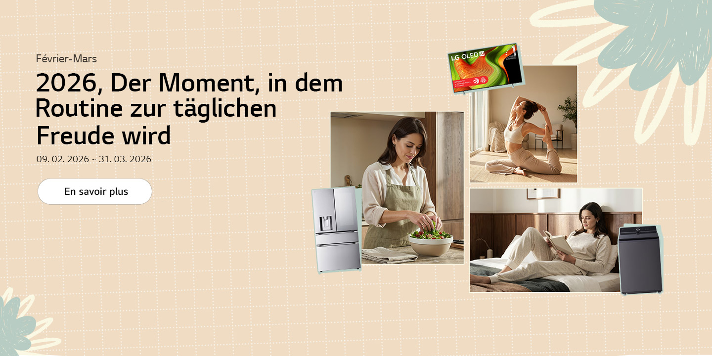 Images présentant les appareils électroménagers LG