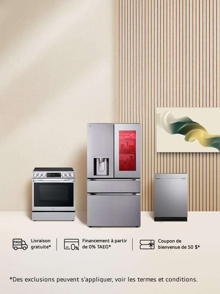 2 appareils = 100 $ de rabais. 3+ appareils = 300 $. Livraison gratuite dès 2 appareils cuisine sélectionnés ou plus.