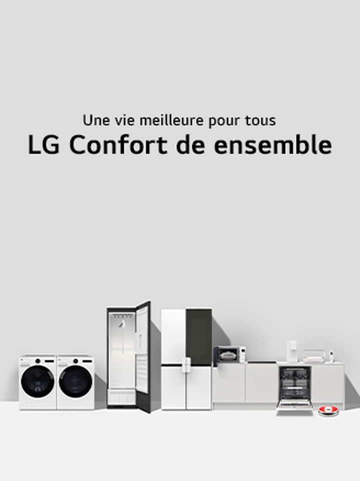 Ceci est une image du produit LG Electronics et des accessoires du kit de confort LG.