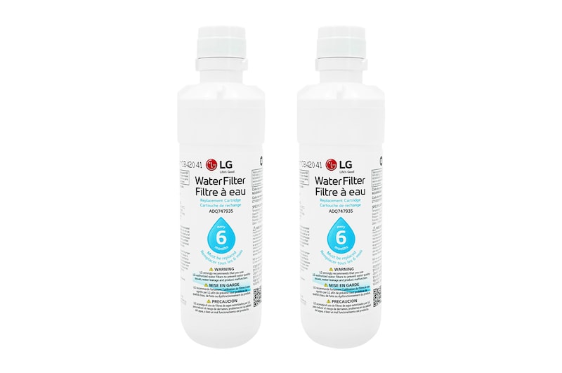 Vue avant de Filtre à eau LG LT1000P2 réfrigérateur (2 packs) AGF80300812