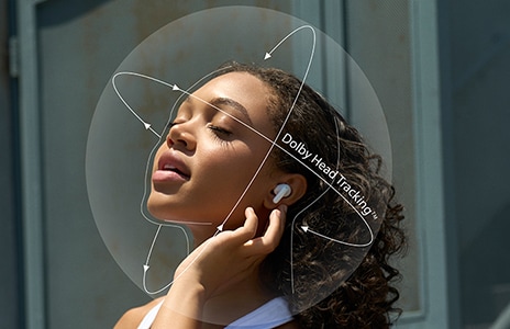 Cette image montre la fonctionnalité Dolby Atmos Head Tracking