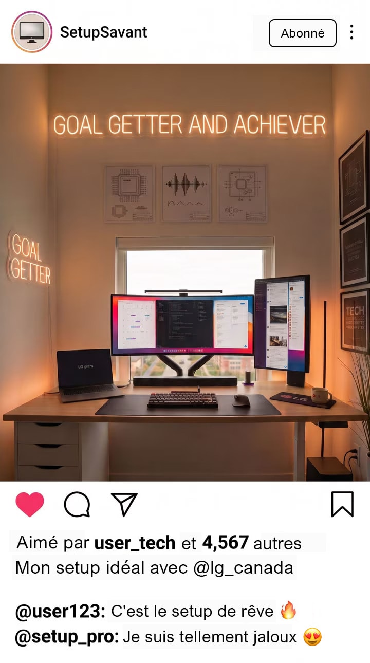 Publication Instagram du concours de la rentrée