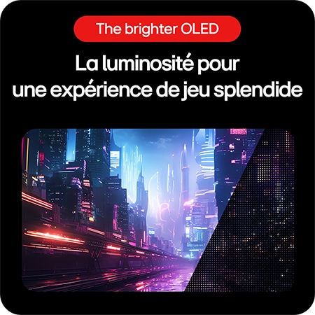 Moniteur Gaming LG UltraGear 45GS95QE-B offrant une brillance exceptionnelle pour une expérience de jeu magnifique grâce à la technologie LG OLED avec MLA+.