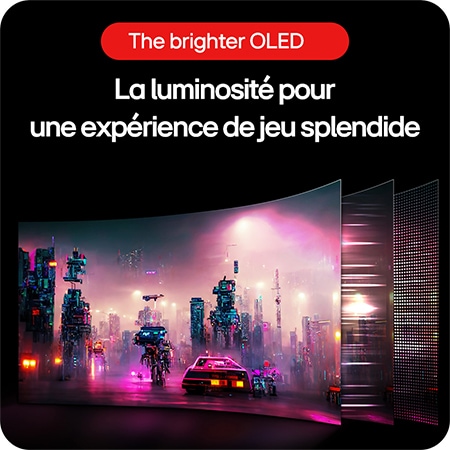 Moniteur Gaming LG UltraGear 45GS96QB offrant une brillance exceptionnelle pour une expérience de jeu magnifique grâce à l'écran OLED le plus lumineux.