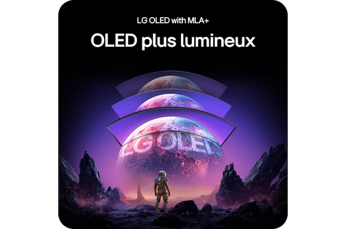 Moniteur LG 45GX900A-B mettant en avant la technologie LG OLED avec MLA+, offrant l'image OLED la plus lumineuse avec un contraste supérieur pour une qualité visuelle exceptionnelle.