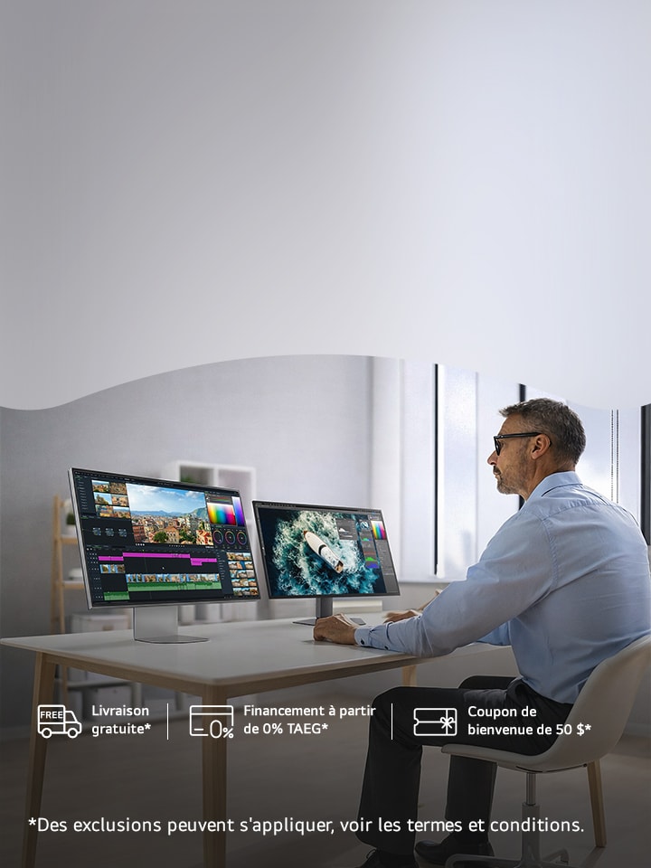 Doublez votre productivité : Économisez 5 % sur n'importe quel paire de moniteurs LG