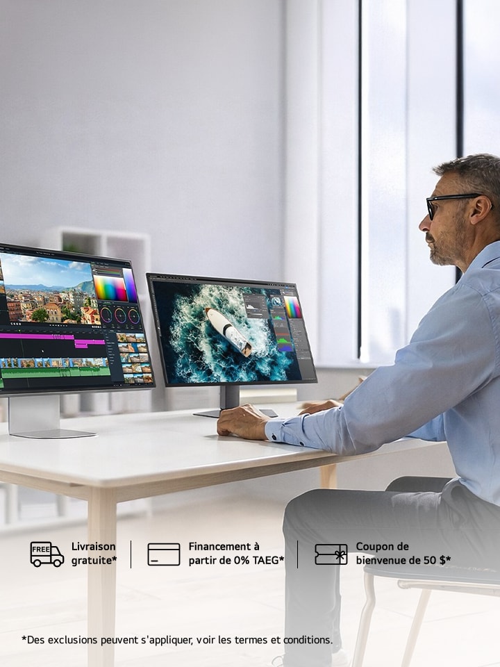 Doublez votre productivité : Économisez 10 % sur n'importe quel paire de moniteurs LG