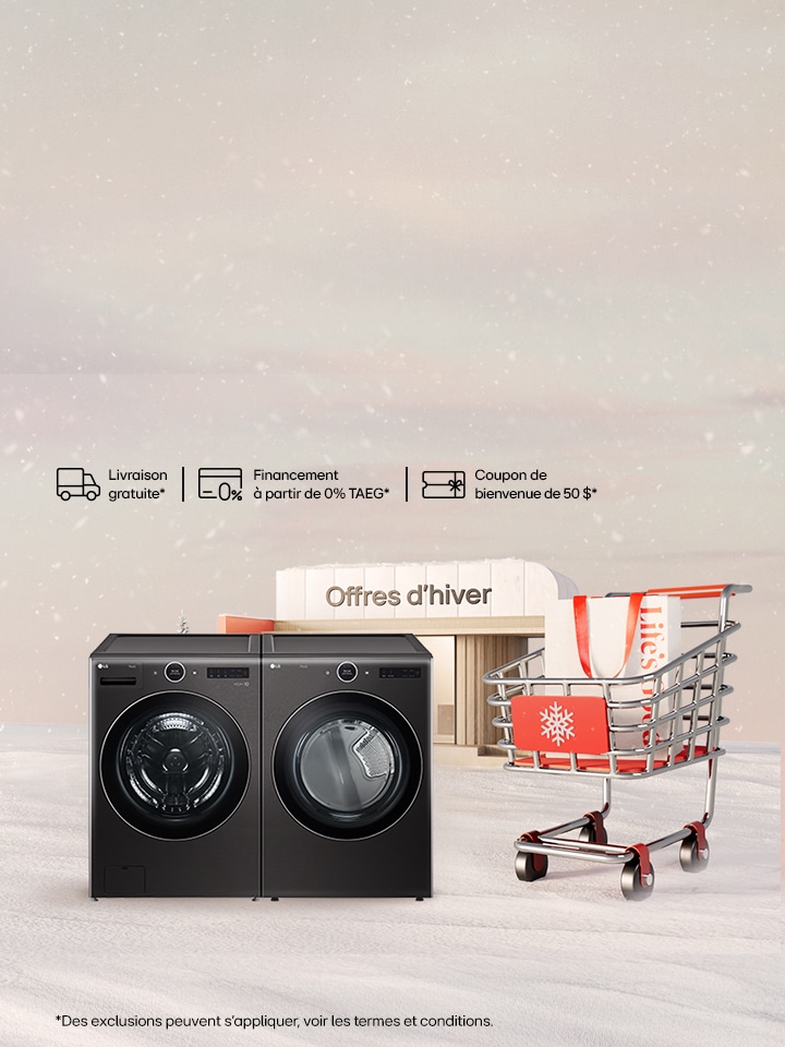 Offre de mise à niveau électroménagers - Économisez sur les laveuses et sécheuses admissibles, avec livraison et installation gratuits.