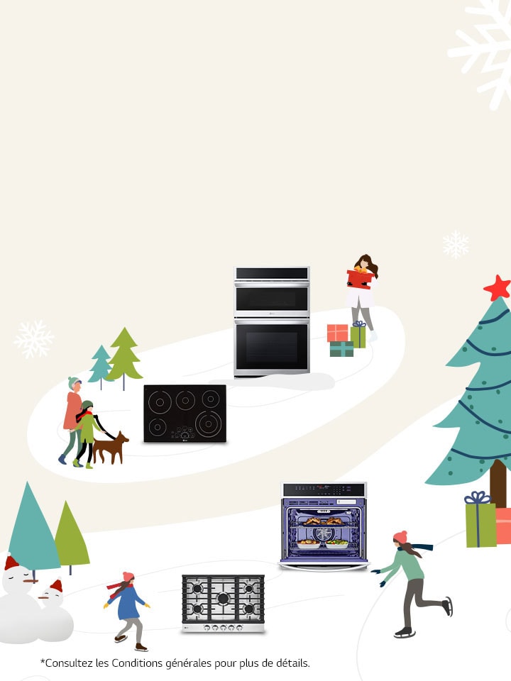 Économisez 300 $ à l’achat d’un four mural et d’une surface de cuisson de LG admissibles.