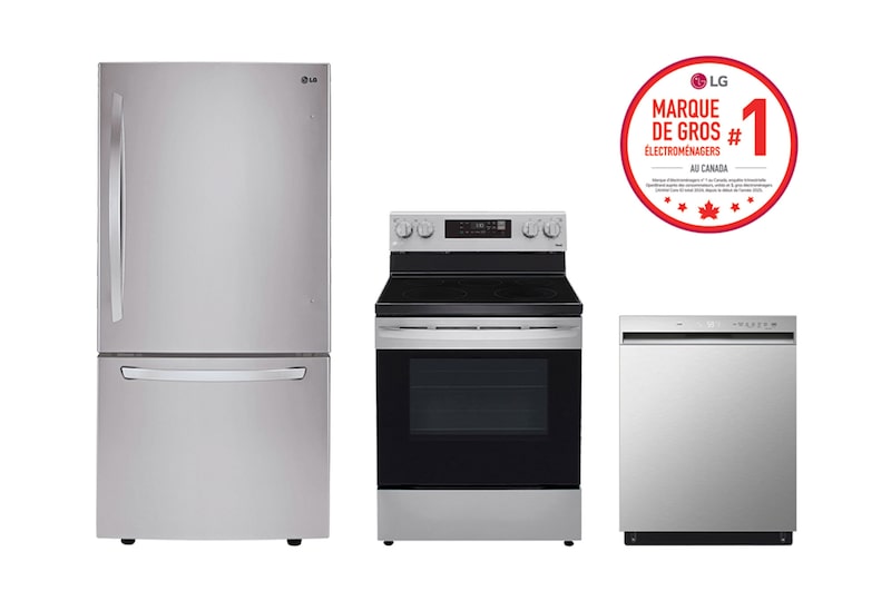 Vue avant de Ensemble cuisine avec frigo de 30 po et cuisinière électrique autonome BB22RE1F35S.KPSI