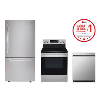 Vue avant de Ensemble cuisine avec frigo de 30 po et cuisinière électrique autonome BB22RE1F35S.KPSI