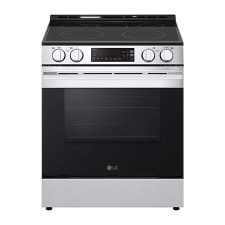 LG 30" Elec. 6.3 cu ft. Range Self Clean, EasyClean & Smart , Stainless, Slide-in Range Hood