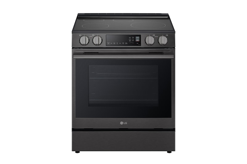 Vue avant de Cuisinière à induction de 6,3 pi³/30 po | ProBake Conv., Air Fry, SelfClean, EasyClean🅫, acier inox. noir., encastr. LSIL6334ZE