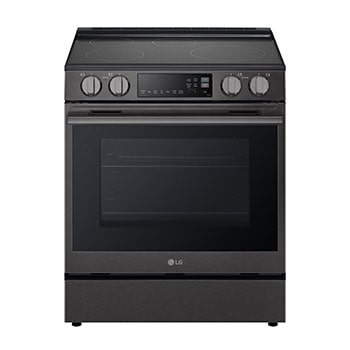 Vue avant de Cuisinière à induction de 6,3 pi³/30 po | ProBake Conv., Air Fry, SelfClean, EasyClean🅫, acier inox. noir., encastr. LSIL6334ZE