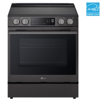 Vue avant de Cuisinière à induction de 6,3 pi³/30 po | ProBake Conv., Air Fry, SelfClean, EasyClean🅫, acier inox. noir., encastr. LSIL6334ZE