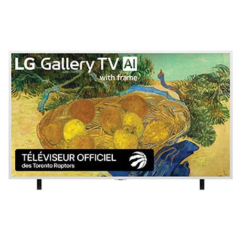 Vue avant de 55 inch LG Gallery TV AI with frame LX7 4K ART TV 2026 55LX7BPUA