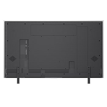 LG Gallery TV AI with frame LX7 ART TV is wall-mounted with a Snow White frame, displaying a painting of ballet dancers in a studio on a yellow wall, enhancing the modern living room with refined gallery-style integration.