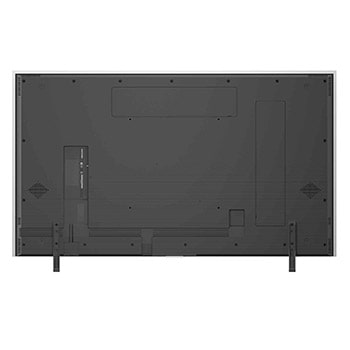 LG Gallery TV AI with frame LX7 ART TV is wall-mounted with a Snow White frame, displaying a painting of ballet dancers in a studio on a yellow wall, enhancing the modern living room with refined gallery-style integration.