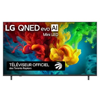 Vue avant de 65 inch LG QNED evo AI QNED82 Mini LED 4K Smart TV 2026 65QNED82BUA