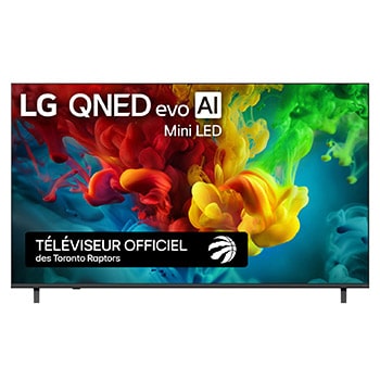 Vue avant de 75 inch LG QNED evo AI QNED82 Mini LED 4K Smart TV 2026 75QNED82BUA