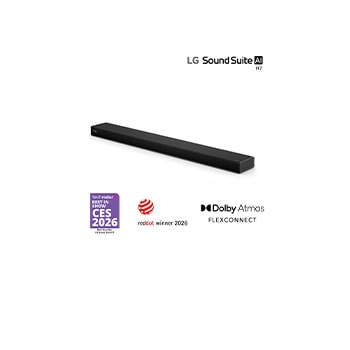 Vue avant de Barre de son H7 du système Sound Suite : Barre de son tout-en-un pour un son spatial 9.1.6 – dotée de la technologie Dolby Atmos FlexConnect H7