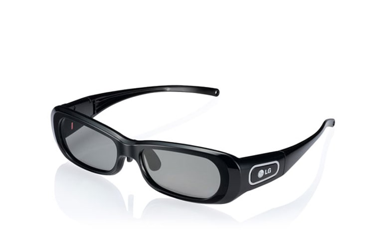 Vue avant de Lorsqu’elles sont assorties d’un téléviseur 3D de LG, les lunettes à obturateur actif 3D avivent votre divertissement. Les effets époustouflants captent votre attention et apportent une tout autre dim AG-S250