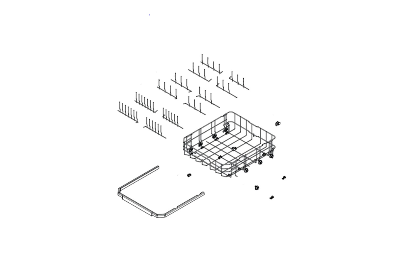 Mécanisme Réglage Panier Lave-vaisselle Gauche Référence 673001300586 - Pièce Détachée, Remplacement