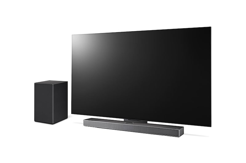 LG La barre de son LG SC9S à 3.1.3 canaux s’agence parfaitement aux télés OLED evo de la série C avec les technologies et Dolby Atmos<sup>MD</sup>, SC9S