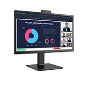 LG Moniteur IPS pleine HD (1920 x 1080) de 23,8 pouces avec caméra Web pleine HD intégrée, 24BP750C-B