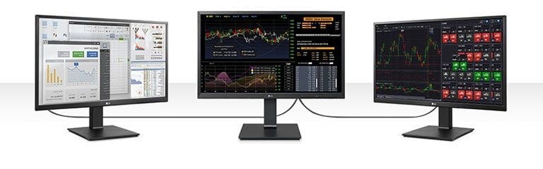 Le moniteur 24CN650I permet de connecter jusqu’à deux écrans de résolution UHD 4 K.