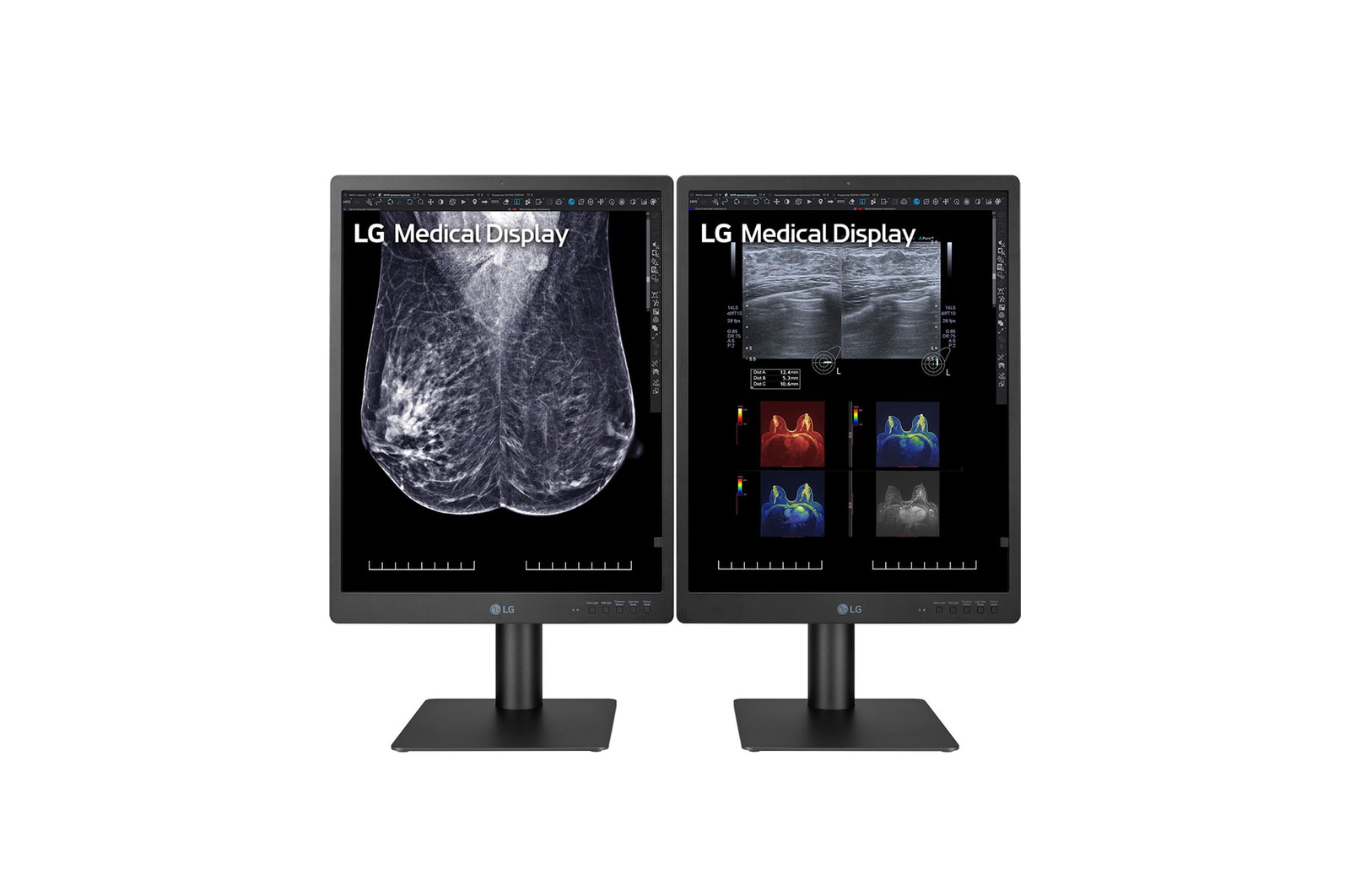 front view of two monitors