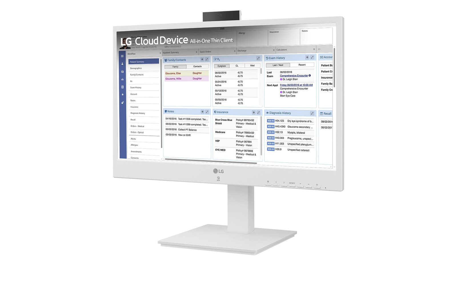LG 24" All-in-One Thin Client for Healthcare with Webcam & Speaker, 24CR670NK6N