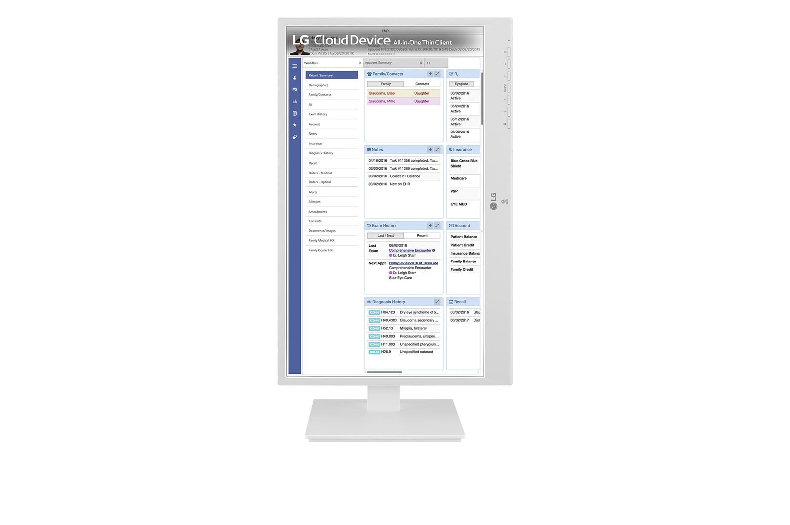 LG 24" All-in-One Thin Client for Healthcare with Webcam & Speaker, 24CR670NK6N