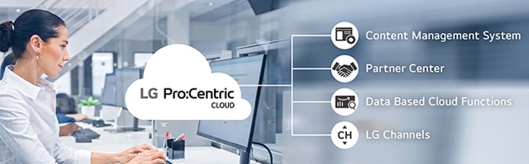 The woman is working through Pro:Centric Cloud.