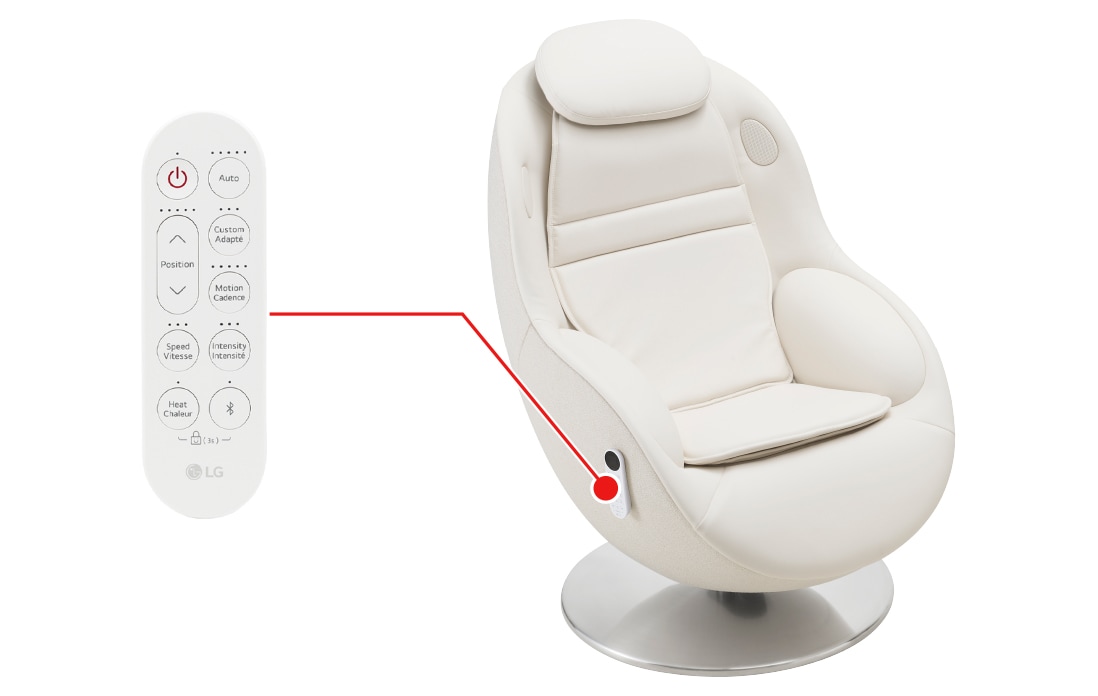 Le coussin pour dossier en cuir est fixé sous le coussin dorsal.	