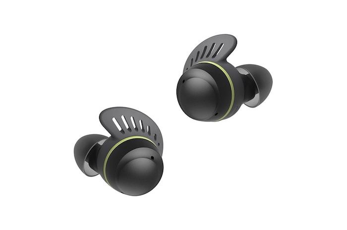 LG Écouteurs Bluetooth véritablement sans fil TONE Free<sup>MD</sup> Fit TF8 de LG dotés de la technologie SwivelGrip, et boîtier de recharge UVnano+, TONE-TF8