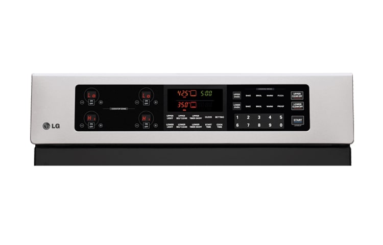 LG Cuisinière électrique à four double de grande capacité de 6,9 pi 3 avec un four supérieur haut, LDE3011ST