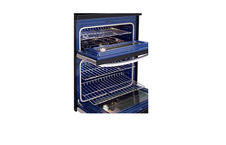 LG 6.7 pi3 | Cuisinière électrique amovible à four double avec technologie InfraGrill, LDE3017ST