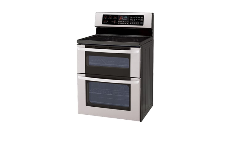 LG 6.7 pi3 | Cuisinière électrique amovible à four double avec technologie InfraGrill, LDE3017ST