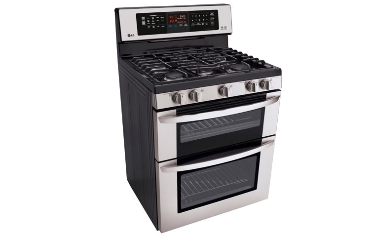 LG Cuisinière à gaz à four double de 6,1 pi 3 avec Infrared Grill, LDG3037ST