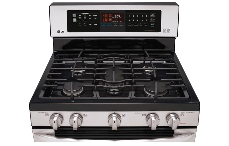 LG Cuisinière à gaz à four double de 6,1 pi 3 avec Infrared Grill, LDG3037ST