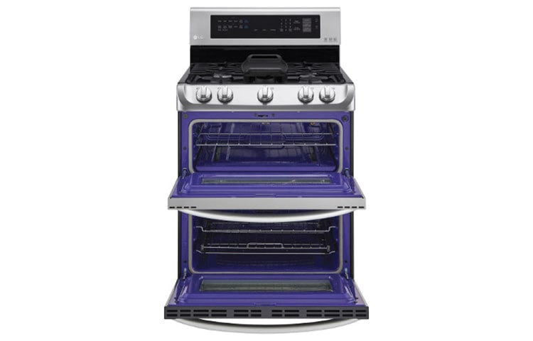 LG Cuisinière au gaz à four double de 6,9 pi 3 dotée du système ProBake Convection MC , de la technologie EasyClean MD Express et d’une grille coulissante, LDG5315ST