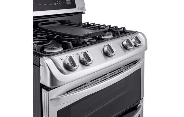 LG Cuisinière au gaz à four double de 6,9 pi 3 dotée du système ProBake Convection MC , de la technologie EasyClean MD Express et d’une grille coulissante, LDG5315ST