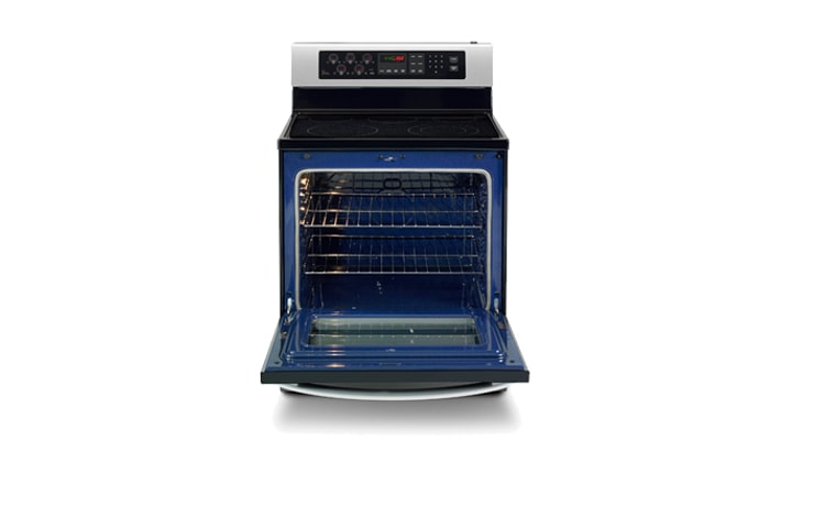 LG Une abondance d'acier inoxydable recouvre cette cuisinière pour lui donner une apparence remarquable., LRE5602SS