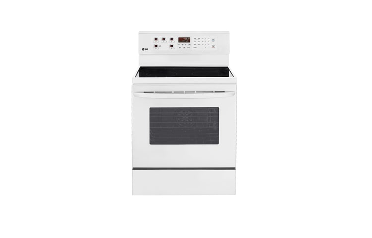 Vue avant de Cuisinière électrique de 6,3 pi3 avec convection par ventilateur LRE6323SW