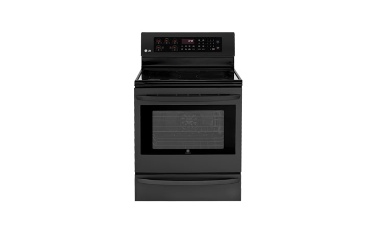 Vue avant de Cuisinière électrique de 6,3 pi3 avec Infrared Grill et convection véritable LRE6325SB